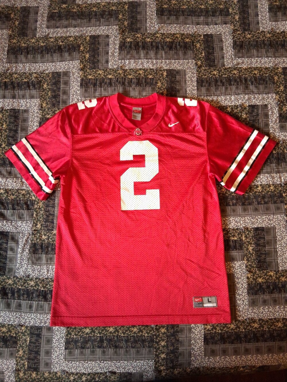 Vintage Y2K Nike Team Ohio State Buckeyes Red NCAA Football Jersey Adult Large